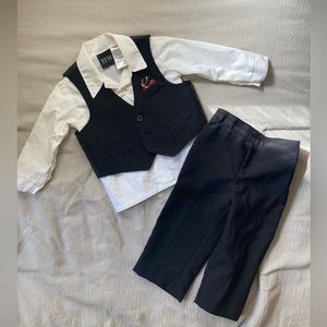 Baby Boy Black and White Suit 6-9 months